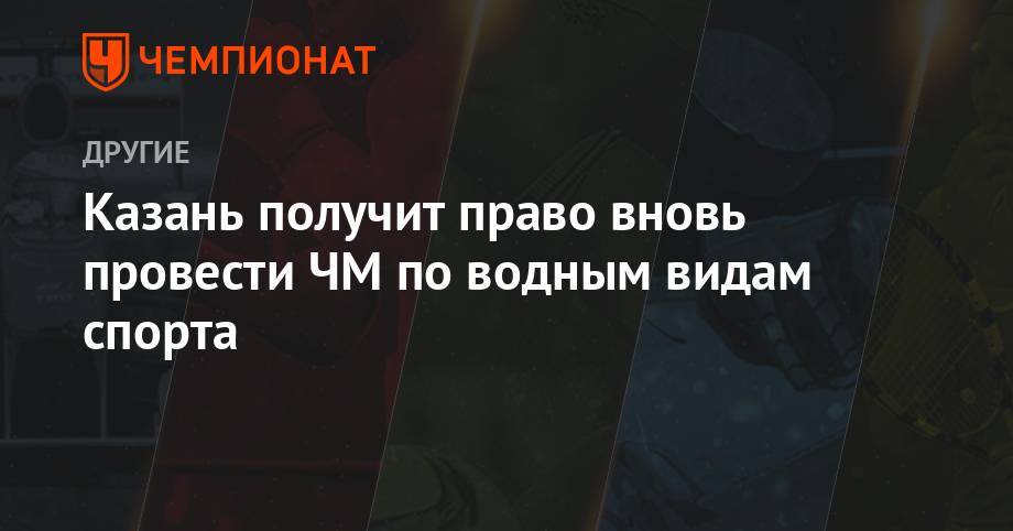 Владимир Леонов - Казань получит право вновь провести ЧМ по водным видам спорта - championat.com - респ. Татарстан - Казань - Будапешт - Катар