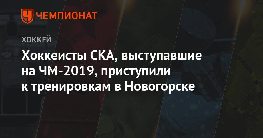 Алексей Кудашов - Сергей Плотников - Александр Барабанов - Артем Зуб - Хоккеисты СКА, выступавшие на ЧМ-2019, приступили к тренировкам в Новогорске - championat.com - Россия - Санкт-Петербург - Сочи - Sochi - Новогорск