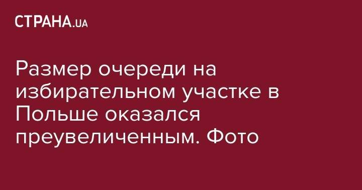 Размер очереди на избирательном участке в Польше оказался преувеличенным. Фото - strana.ua - Украина - Киев - обл. Донецкая - Австралия - Польша - Варшава
