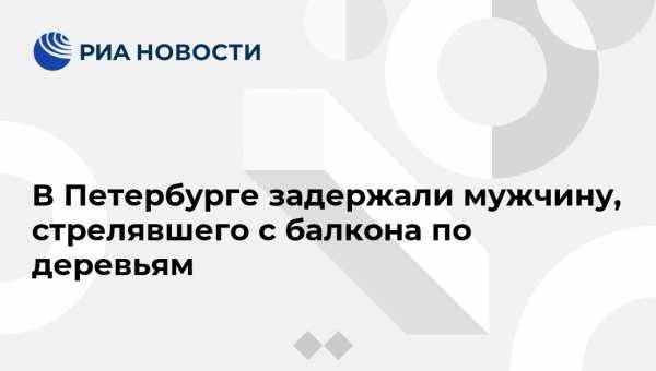 В Петербурге задержали мужчину, стрелявшего с балкона по деревьям - vestirossii.com - Ленинградская обл. - Санкт-Петербург - район Василеостровский
