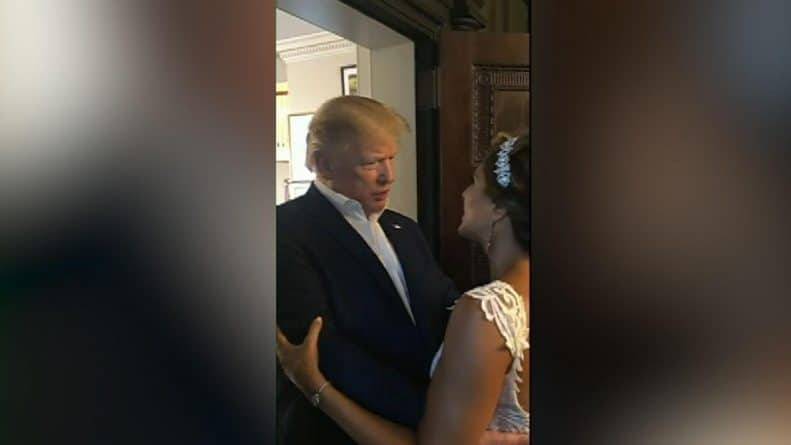 Дональд Трамп - Трамп - Президент США Дональд Трамп пришел на свадьбу в стиле «Сделаем Америку снова великой», чтобы поздравить жениха и невесту - usa.one - США - шт.Нью-Джерси - Юта