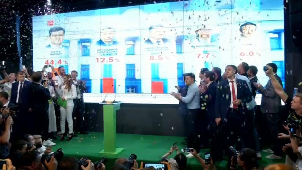 Владимир Зеленский - Петр Порошенко - Святослав Вакарчук - Юлий Тимошенко - "Слуга народа" ушел в отрыв - ru.euronews.com - Украина - Новости