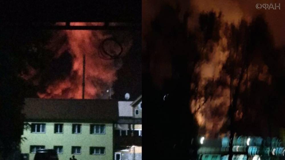 Появилось видео с места пожара в палаточном лагере под Хабаровском - riafan.ru - Россия - Хабаровский край - Хабаровск