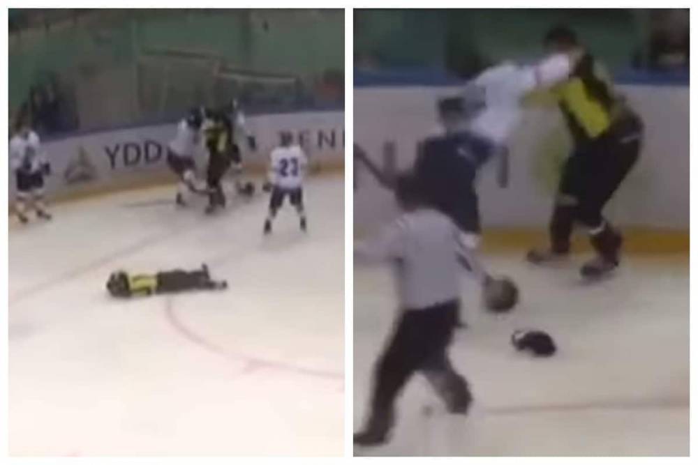 Драка Дамира Рыспаева на льду попала на видео - nur.kz - Караганда
