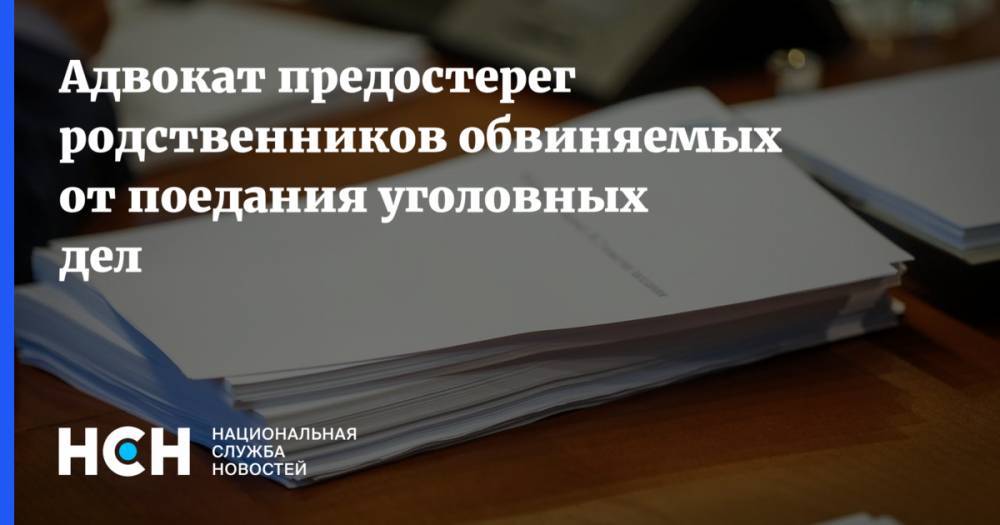 Тимур Маршани - Адвокат предостерег родственников обвиняемых от поедания уголовных дел - nsn.fm - Россия