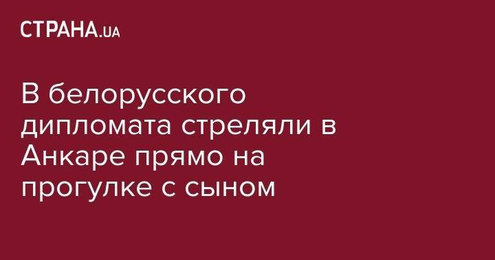 Андрей Карлов - В белорусского дипломата стреляли в Анкаре прямо на прогулке с сыном - strana.ua - Россия - Белоруссия - Турция - Бразилия - Анкара - Шри Ланка