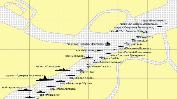 Минобороны опубликовало интерактивную карту парада ВМФ в Петербурге - piter.tv - Россия - Санкт-Петербург - Полтава