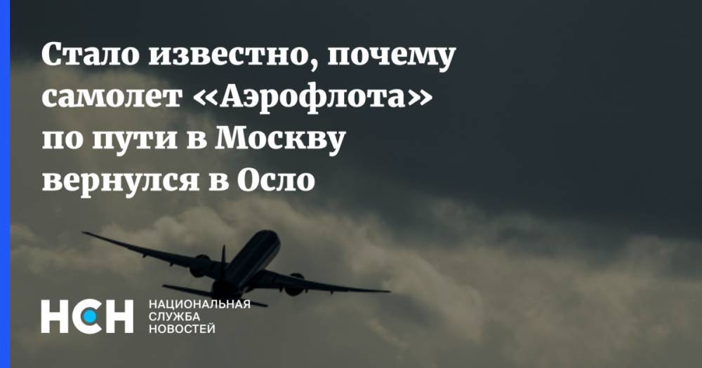 Стало известно, почему самолет «Аэрофлота» по пути в Москву вернулся в Осло - nsn.fm - Москва - Норвегия - Осло