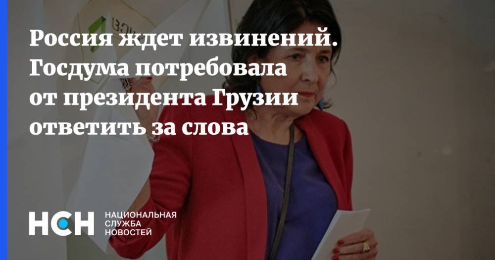 Владимир Путин - Дмитрий Медведев - Михаил Саакашвили - Вячеслав Володин - Сергей Гаврилов - Георгий Габуния - Россия ждет извинений. Госдума потребовала от президента Грузии ответить за слова - nsn.fm - Москва - Россия - Грузия - Тбилиси