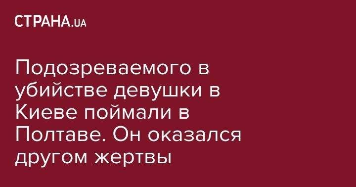 Андрей Крищенко - Подозреваемого в убийстве девушки в Киеве поймали в Полтаве. Он оказался другом жертвы - strana.ua - Киев - Полтава