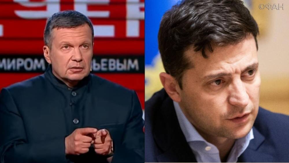 Владимир Зеленский - Владимир Путин - Борис Джонсон - Елизавета II - Дмитрий Песков - Владимир Соловьев - Тереза Мэй - Соловьев описал состояние Зеленского после телеграммы Путина в Британию - riafan.ru - Москва - Россия - Украина - Англия