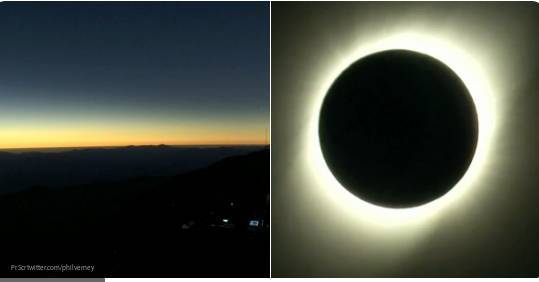 Фото солнечного затмения появилось в Сети благодаря пилотам самолета - newinform.com - Аргентина - Буэнос-Айрес