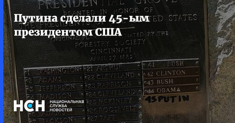 Владимир Путин - Барак Обама - Путина сделали 45-ым президентом США - nsn.fm - Россия - США - шт. Огайо