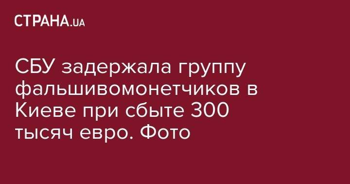 СБУ задержала группу фальшивомонетчиков в Киеве при сбыте 300 тысяч евро. Фото - strana.ua - Украина - Киев - Донецк