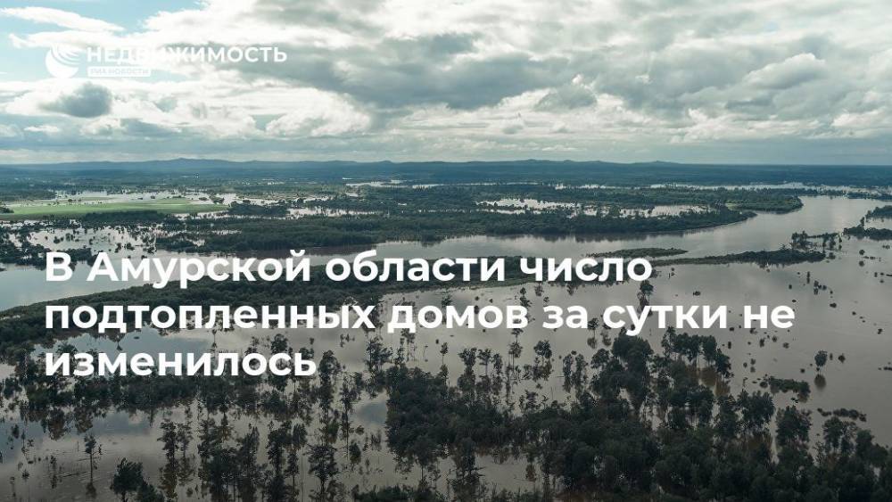 В Амурской области число подтопленных домов за сутки не изменилось - realty.ria.ru - Амурская обл. - Благовещенск