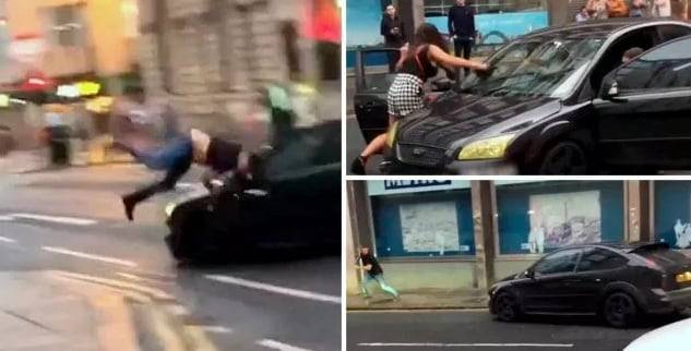 Ford Focus - Сбил специально: жестокая разборка водителя и пешеходов попала на видео - nur.kz - Англия