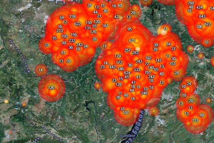 За лето в Сибири выгорела территория, размером с Португалию - rusjev.net - Красноярский край - Иркутская обл. - респ.Бурятия