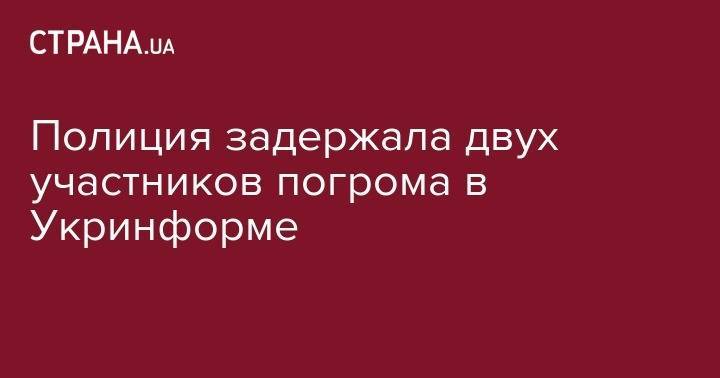 Андрей Аксенов - Полиция задержала двух участников погрома в Укринформе - strana.ua - Россия - Киев - обл. Донецкая - Покровск - Мирноград