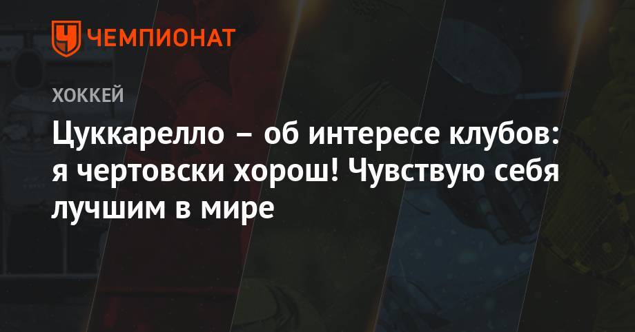 Цуккарелло – об интересе клубов: я чертовски хорош! Чувствую себя лучшим в мире - championat.com - Нью-Йорк - шт. Миннесота