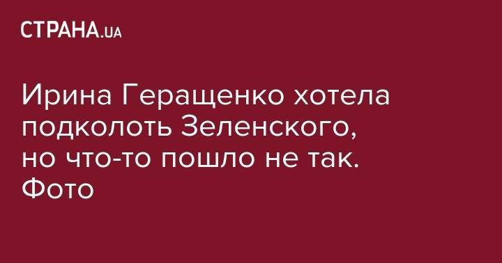 Владимир Зеленский - Ирина Геращенко - Ирина Геращенко хотела подколоть Зеленского, но что-то пошло не так. Фото - strana.ua - США - Украина - Вашингтон - Турция - Нью-Йорк - Канада - Анкара - Голландия - Торонто - Стамбул - Амстердам - Гаага - Оттава