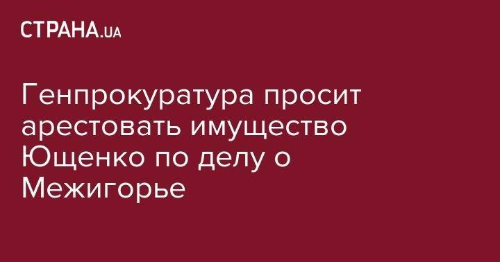 Виктор Ющенко - Генпрокуратура просит арестовать имущество Ющенко по делу о Межигорье - strana.ua - Украина