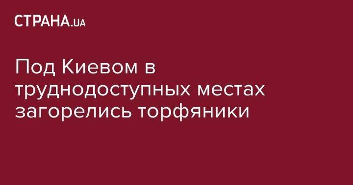Под Киевом в труднодоступных местах загорелись торфяники - strana.ua - США - Киев - Киевская обл. - район Броварский
