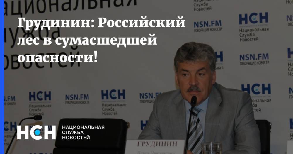 Павел Грудинин - Грудинин рассказал о плачевном состоянии лесного хозяйства России - nsn.fm - Московская обл.