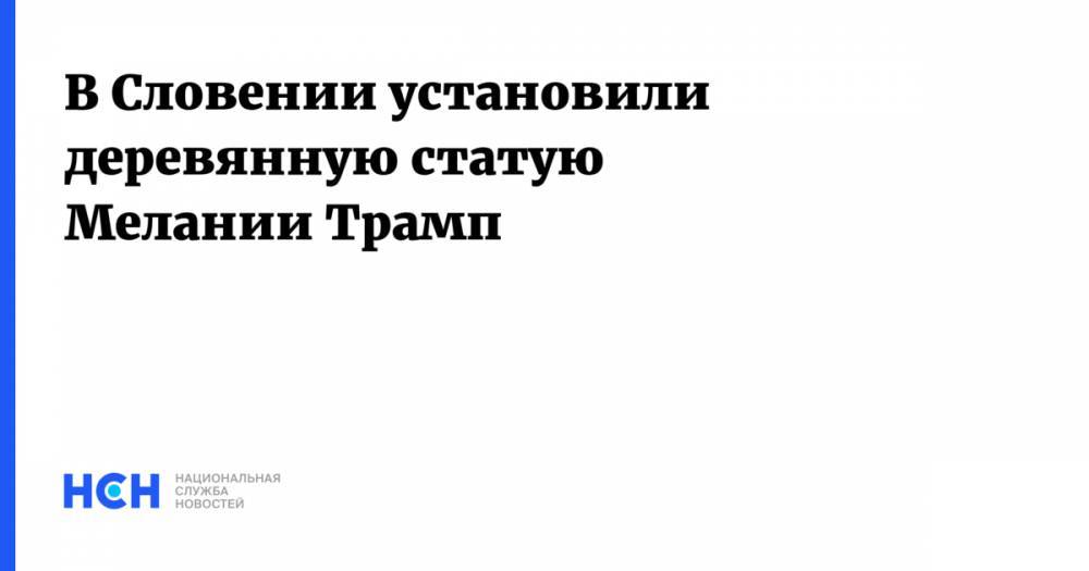 Мелания Трамп - В Словении установили деревянную статую Мелании Трамп - nsn.fm - США - Любляна