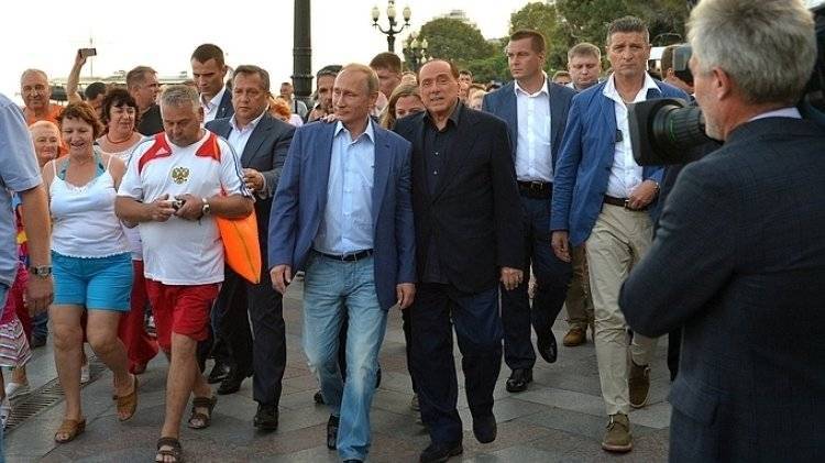 Владимир Путин - Сильвио Берлускони - Берлускони намерен работать для отмены антироссийских санкций - polit.info - Россия - Италия - Рим