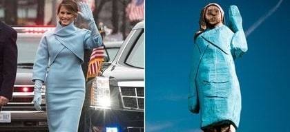 Дональд Трамп - Мелания Трамп - Уродливую статую Мелании Трамп установили рядом с ее родным городом - nur.kz - США - Словения - Любляна