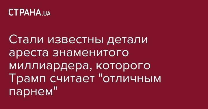 Дональд Трамп - Вильям Клинтон - Джеффри Эпштейн - Стали известны детали ареста знаменитого миллиардера, которого Трамп считает "отличным парнем" - strana.ua - США - New York - Франция - Нью-Йорк - шт.Флорида - шт.Нью-Джерси - New York