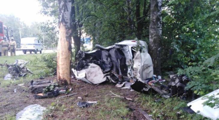 В Чебоксарском районе Renault&nbsp;Logan влетел в дерево, два человека погибли - pg21.ru - респ. Чувашия - Чебоксары - Сыктывкар - Новочебоксарск
