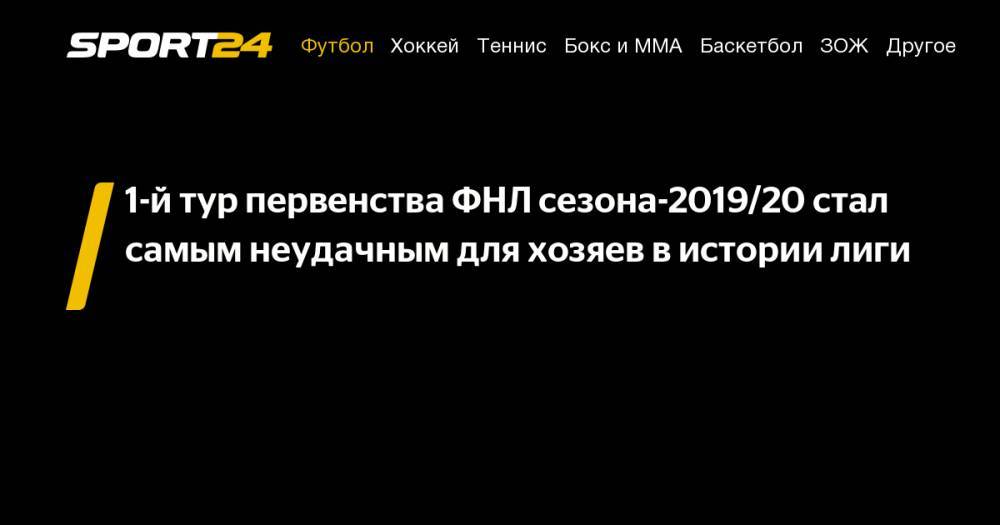 1-й тур первенства ФНЛ сезона-2019/20 стал самым неудачным для хозяев в&nbsp;истории лиги - sport24.ru - Нижний Новгород - Хабаровск - Мордовия - Курск