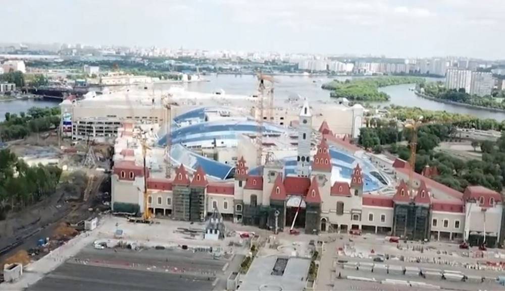 Мира Городов - Работы по строительству парка "Остров мечты" сняли с коптера - m24.ru - Москва - Россия
