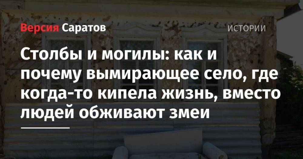 Столбы и могилы: как и почему вымирающее село, где когда-то кипела жизнь, вместо людей обживают змеи - nversia.ru - Саратовская обл. - Пензенская обл. - Петровск