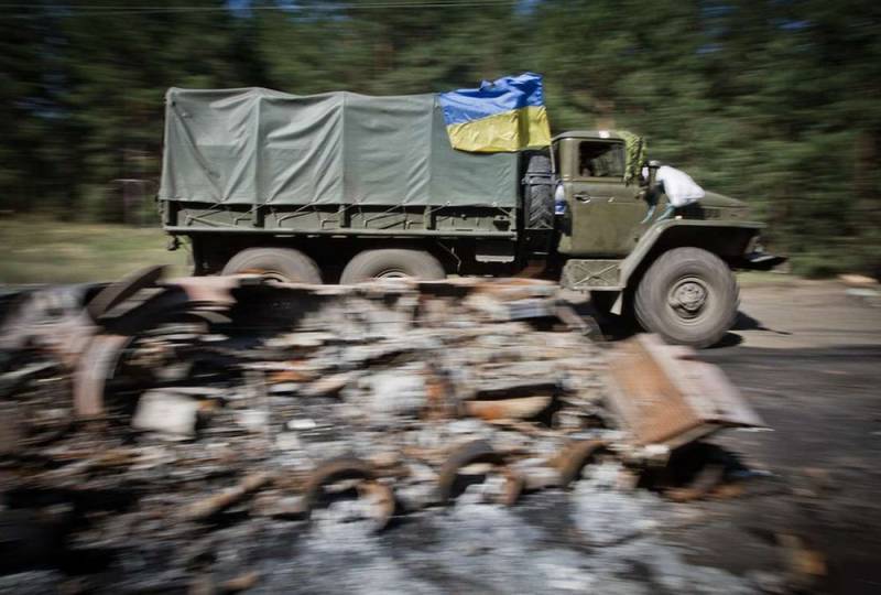 Даниил Безсонов - Уничтожение грузовика ВСУ на Донбассе попало на видео - topcor.ru - Москва - Киев - Киевская обл. - ДНР