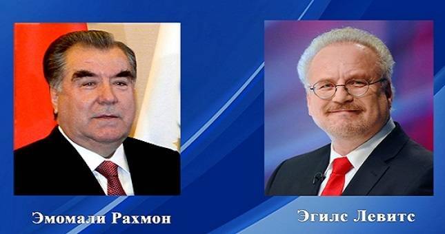 Эмомали Рахмон - Эмомали Рахмон поздравил Эгилса Левитса с вступлением на должность президента Латвии - dialog.tj - Таджикистан - Латвия