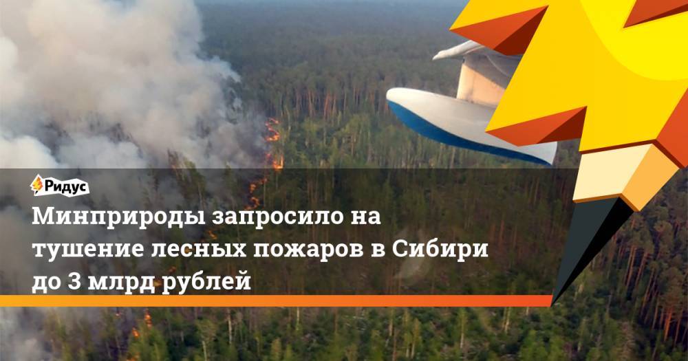 Владимир Путин - Дмитрий Медведев - Дмитрий Кобылкин - Минприроды запросило на тушение лесных пожаров в Сибири до 3 млрд рублей. Ридус - ridus.ru - Россия - Красноярский край - Иркутская обл. - респ. Саха - респ.Бурятия - округ Сибирский