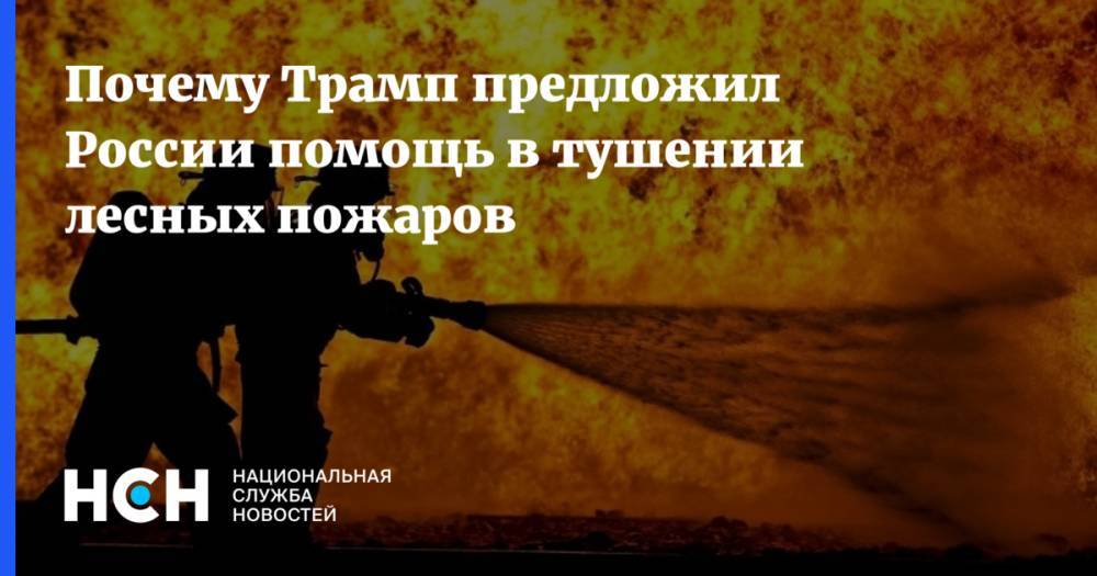 Дональд Трамп - Владимир Путин - Почему Трамп предложил России помощь в тушении лесных пожаров - nsn.fm - Москва - Россия - США - Красноярский край - Иркутская обл.