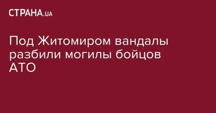 Под Житомиром вандалы разбили могилы бойцов АТО - strana.ua - Львов - Харьков - Житомирская обл.