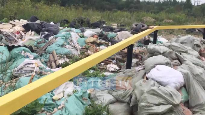 Около Станционной улицы в Металлострое образовалась свалка под запрещающим знаком - piter.tv
