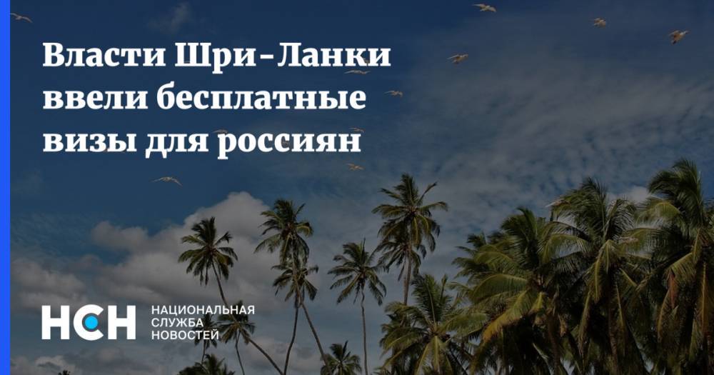 Власти Шри-Ланки ввели бесплатные визы для россиян - nsn.fm - Россия - США - Австралия - Канада - с. 1 Августа - Шри Ланка