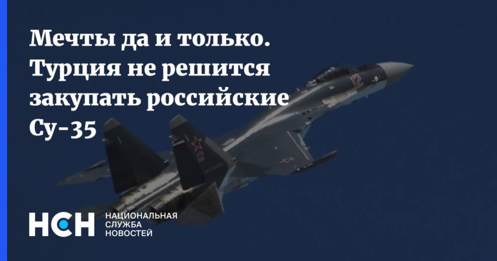 Вадим Лукашевич - Мечты да и только. Турция не решится закупать российские Су-35 - nsn.fm - Москва - Россия - Анкара