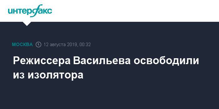 Дмитрий Васильев - Иван Мельников - Режиссера Васильева освободили из изолятора - interfax.ru - Москва