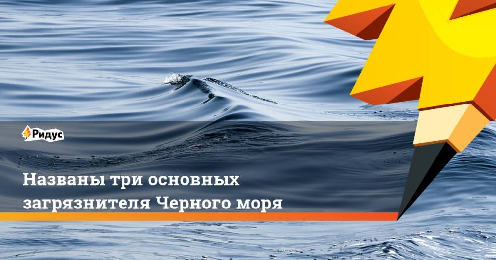 Сергей Коновалов - Названы три основных загрязнителя Черного моря. Ридус - ridus.ru - Москва - Россия - Финляндия