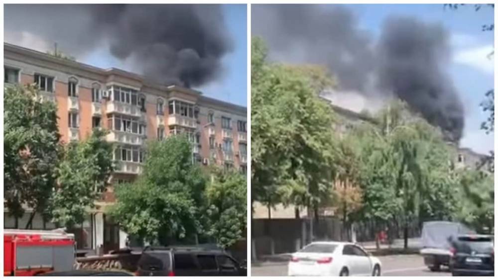 Пятиэтажный дом загорелся в центре Алматы: названы причины пожара - nur.kz - Алма-Ата