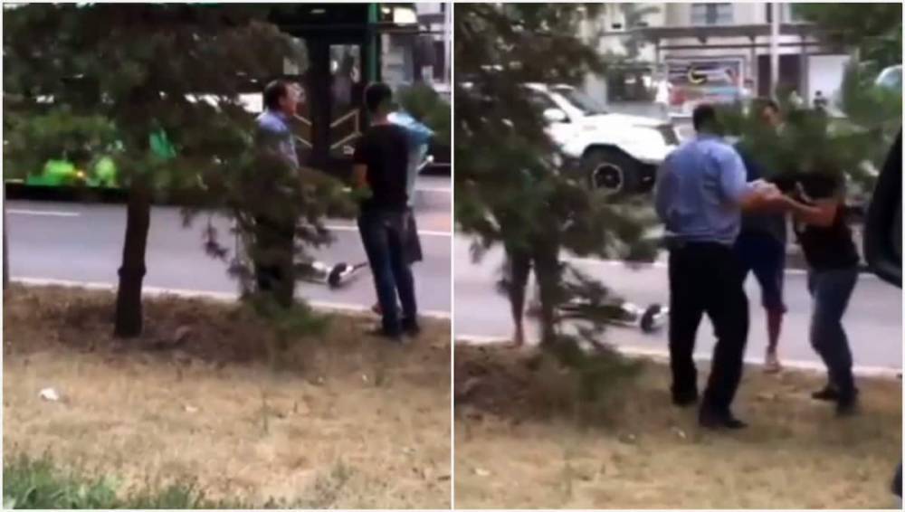 Еще один конфликт самокатчика и водителя автобуса попал на видео в Алматы - nur.kz - Алма-Ата