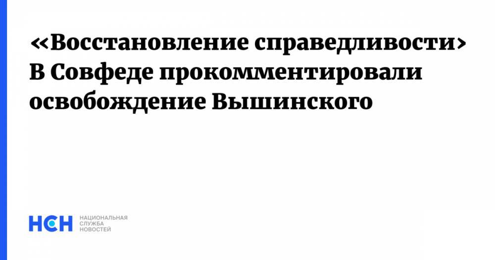 Владимир Джабаров - Кирилл Вышинский - «Восстановление справедливости»: В Совфеде прокомментировали освобождение Вышинского - nsn.fm - Украина - Киев