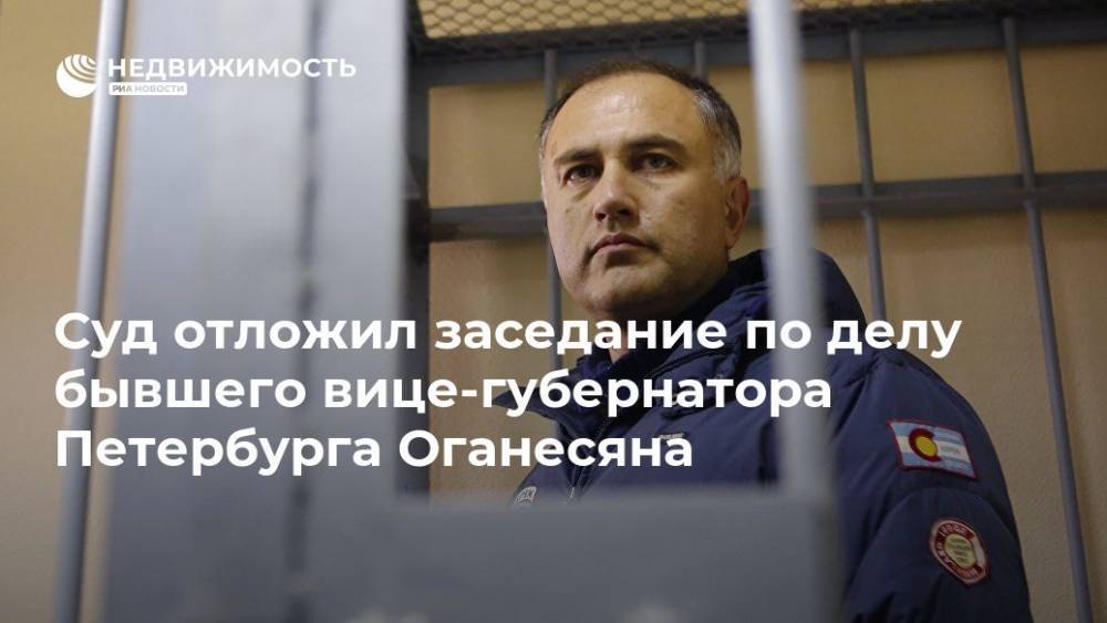 Суд отложил заседание по делу бывшего вице-губернатора Петербурга Оганесяна - realty.ria.ru - Санкт-Петербург