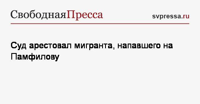 Элла Памфилова - Суд арестовал мигранта, напавшего на Памфилову - svpressa.ru - Москва - Казахстан - городское поселение Истра